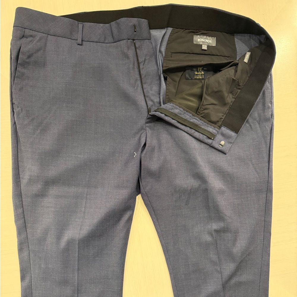Bonobos Tech Wool Dress Pants 46"x 26" in Navy Yarn Dye